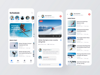 Ice Ski Sport app 👌 app branding colorful design illustration logo typography ui ux 视觉艺术