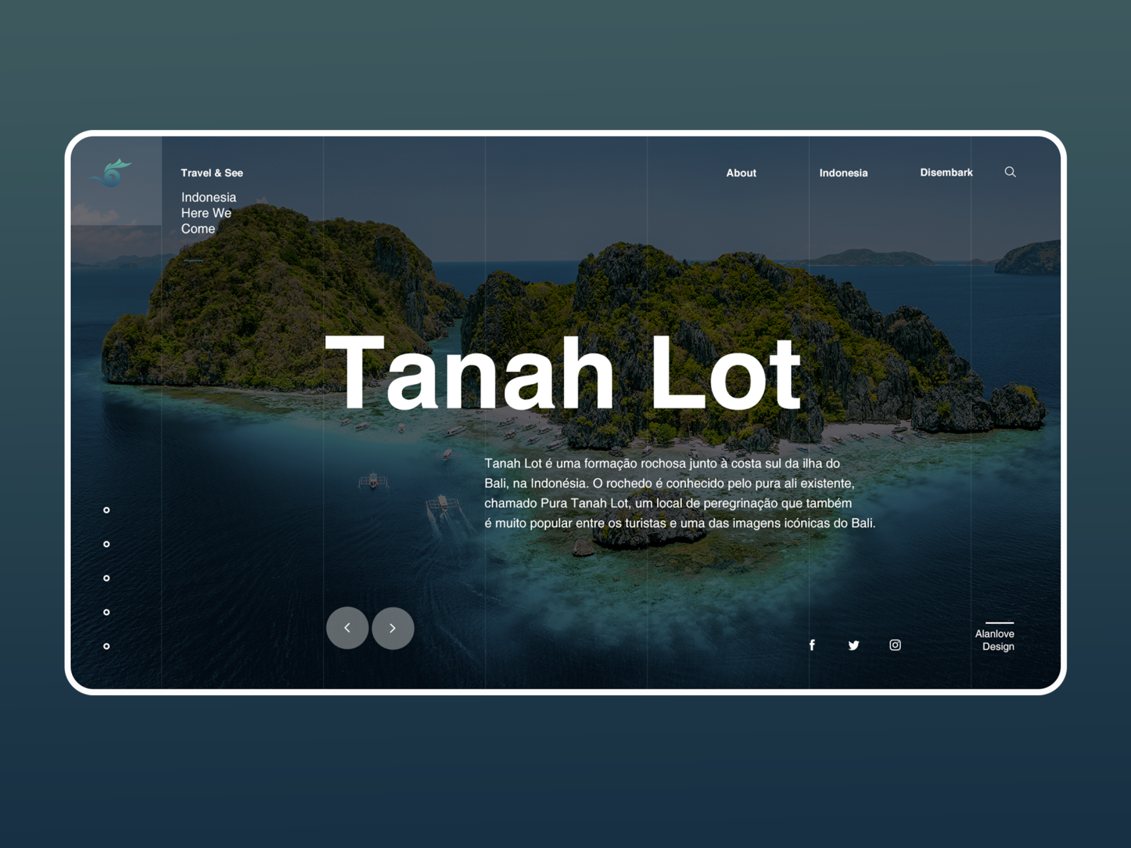 Indonesia travel website by 艾伦 on Dribbble