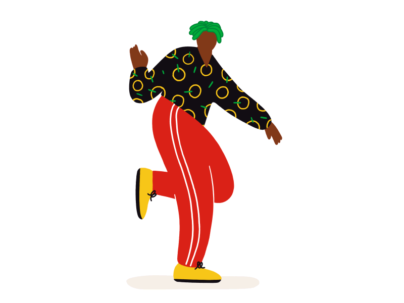 animated hip hop dancer