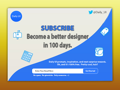 026 Subscribe dailyui design dribbble illustrator photoshop ui ux