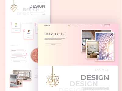 Interior design Firm Company profile Website design sample
