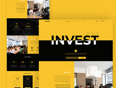 Investment group company profile web page company company profile profile ui ux uxui webdesign
