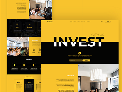 Investment group company profile web page