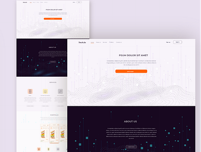 Tech company website design tech company ui uidesign uiux ux web design