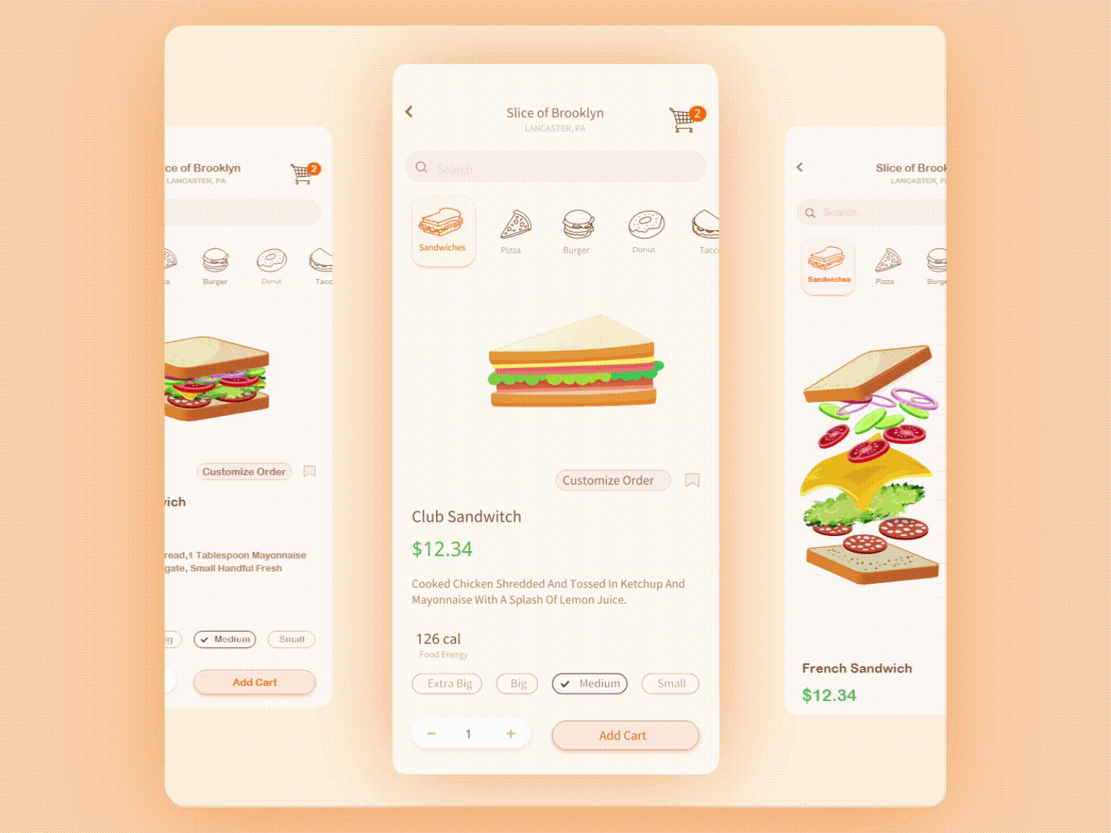 Food ordering app Sample