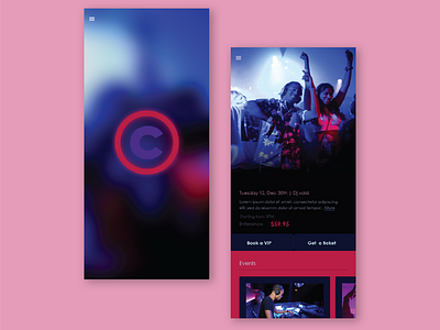 Night Clubs and Evening events app sample