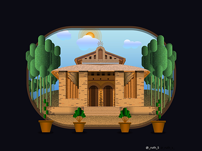 Debre Birhan Selassie Church in Gonder building church ethiopia gonder illustration