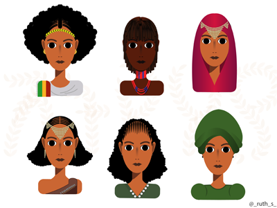 Ethiopian Faces ethiopia illustration