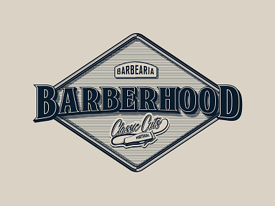 Barberhood Portugal branding typography visual identity