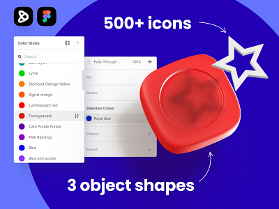 Huge 3d icons library