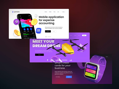 Huge components library for mobile / web design projects 3d design 3d mockup 3d model 3d top app block branding building design desktop illustration landing logo mobile onbording render scene style trend ui