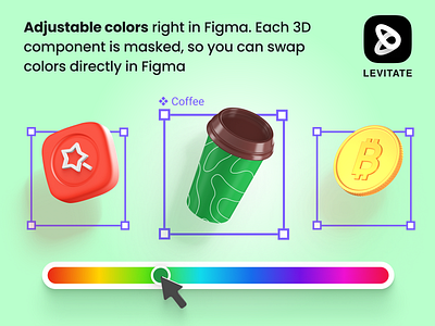 Levitate - Figma 3D scene builder & Presentation templates