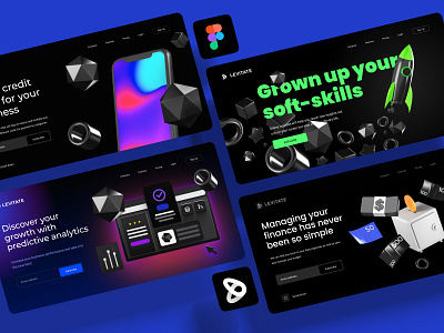 Levitate - Figma 3D scene builder & Presentation templates