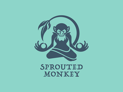 Sprouted Monkey Logo Design brand branddesign branding design digital flat graphic design health icon illustration logo logodesign marketing organicfarming sales typography vector