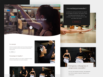 Ori - Tahitian dance school online design homepage interface ui ux web website