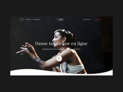 Ori - Tahitian dance school online - Animation design homepage interface ui ux web website
