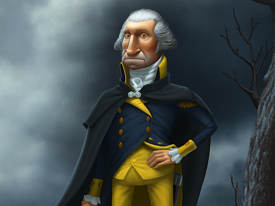 Valley Forge 1777 character design clouds forge illustration president snow valley