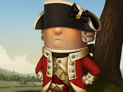 British Officer america british character design colonial illustration officer redcoat revolution
