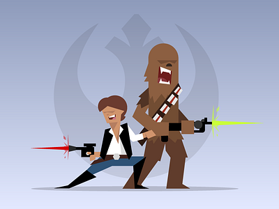 A New Hope: Han and Chewy a new hope character design chewbacca han solo illustration rebels star wars