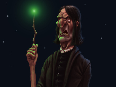 Severus Snape character design harry potter illustration