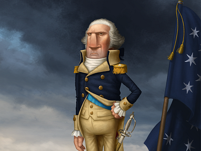George Washington america character design illustration revolution washington