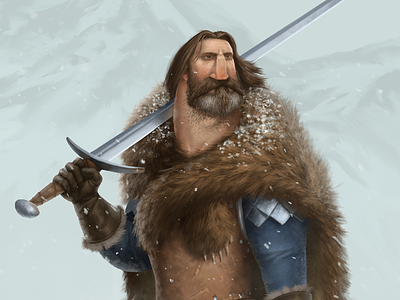 Ned Stark character design game of thrones illustration ned stark winterfell