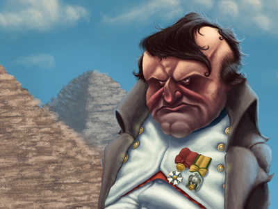 Napoleon Bonaparte character design illustration