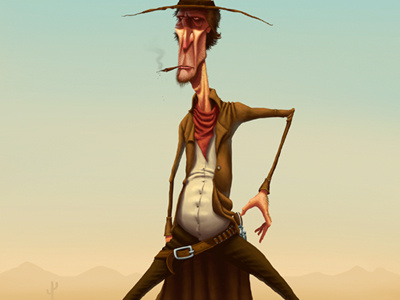 Buckaroo character design cowboy illustration