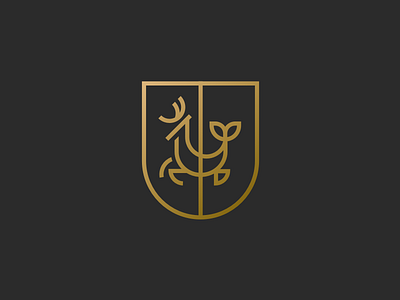 Hartman Coat of Arms II coat of arms logo medieval sea serpent stag