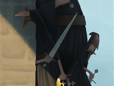 Stealing the Crown character design crown illustration lighting medieval shadow sword thief