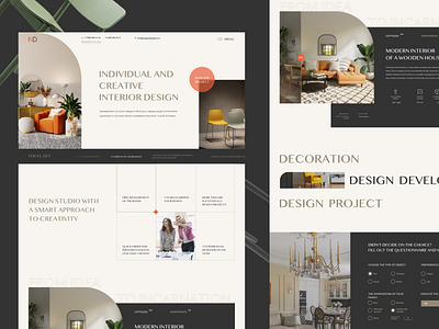 Interior design UI Landing Page