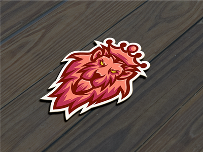 LION STICKER agency america brand clothing consulting design dribble e sport finance ideas illustration instagram lion logo logoawesome logoinspirations logoplace mark thedesignmate vector