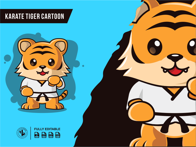 karate tiger clipart images