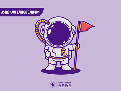Astronaut Landed astronaut character design dribble ideas illustration illustrator landed logo logoinspirations mascot vector zerologicstudio