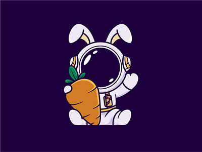 Astro Bunny astronaut branding bunny character design dribble ideas illustration instagram logo logoinspirations mascot vector zerologicstudio