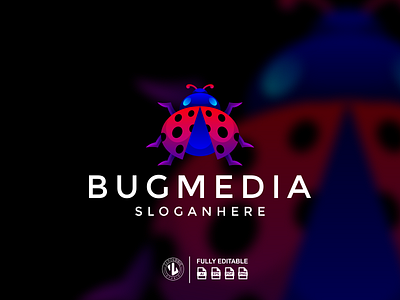 Gradient Bug Logo Design