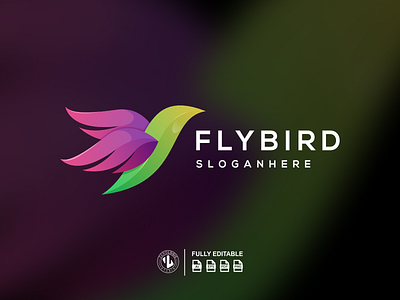 Gradient Bird Logo dribble fly gradient ideas illustration instagram logo logoinspirations media mird zerologicsrudio