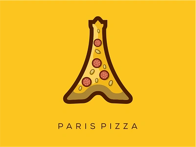 Paris Pizza coreldrawx7 design dribble dualmeaning ideas illustration instagram logo logoawesome logoinspirations logoplace thedesignmate vector