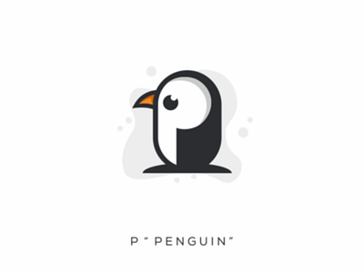 P Penguin 99d coreldrawx7 design dribble dualmeaning ideas illustration instagram logo logoawesome logoinspirations logoplace thedesignmate vector