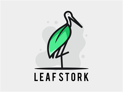 Leaf Stork 99d african awesome coreldrawx7 design dribble dualmeaning icon ideas illustration instagram logo logoawesome logoinspirations logoplace thedesignmate typography vector