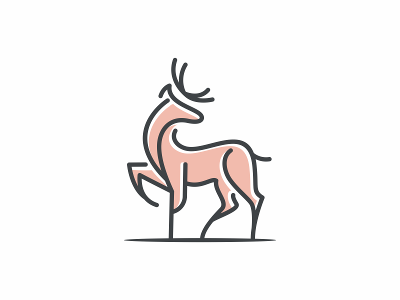 Deer Line by Zerologicstudio on Dribbble