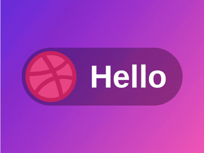Hello Dribbble ! Daily UI #015 - On/Off Switch daily dribbble dribblers gradient hello new off on pink switch toggle ui