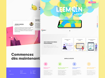 Leemon E-Learning App Landing page