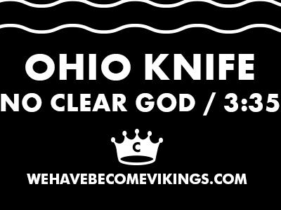Ohio Knife - No Clear God 45 Vinyl Record Art cincinnati evil heavy music ohio ohio knife rad skeleton hands