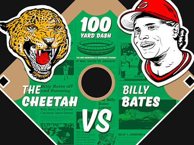 Cheetah Vs Billy Bates 1990 World Series billy bates cheetah cincinnati cincinnatin zoo design reds