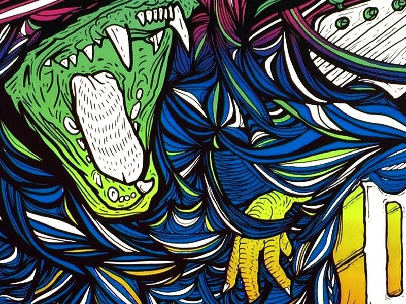 Dinosaur Jr Poster Print illustration design print poster whbv dinosaur jr