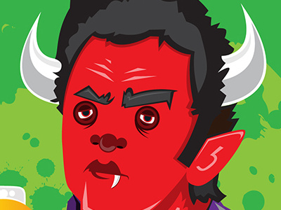 Johnny Cash Monster for VitaminWater (RED) cincinnati graphic design illustration mpmf poster design