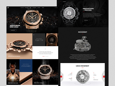 Hublot art direction branding design direction digital luxury typogaphy watches web design