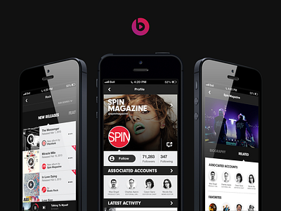 Beats Music App app design branding design ios mobile app mobile app design mobile design mobile ui music app music player streaming ui uiux ux