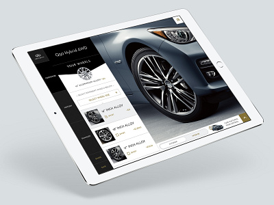 Infiniti's Digital Transformation app design art direction automotive branding configurator mobile design mobile ui tablet app tablet design ui uiux web design